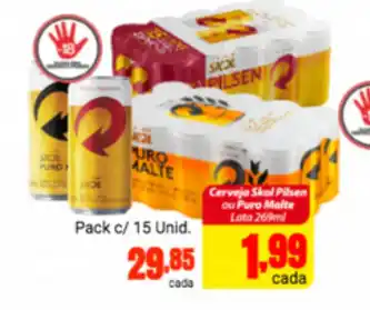 Barbosa Supermercados Cerveja Skil Pilsen ou Purpo Malte oferta