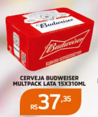 Pinheiro Supermercado CERVEJA BUDWEISER MULTPACK LATA 15X310ML oferta