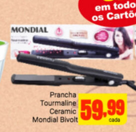 Prancha Tourmaline Ceramic Mondial Bivolt