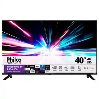 Smart tv fptv40g7er2cpblf 40 led dolby áudio philco