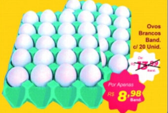 Barbosa Supermercados Ovos Brancos Band. c/20 unid oferta