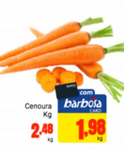 Barbosa Supermercados Cenoura 1kg oferta