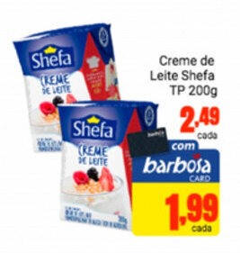 Barbosa Supermercados Creme de Leite Shefa TP 200g oferta