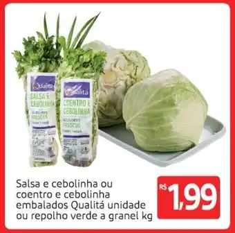 Salsa e Cebolinha ou Coentro ou Repolho verde a granel 1kg