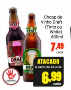 Barbosa Supermercados Chopp de Vinho Draft (Tinto ou White) 600ml oferta