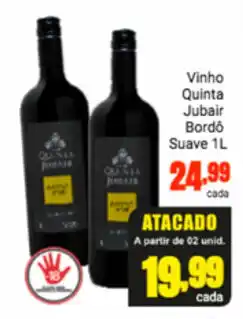 Barbosa Supermercados Vinho Quinta Jubair Bordo Suave 1L oferta