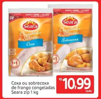 Extra Supermercado Coxa ou Sobrecoxa de frango congeladas Seara zip 1kg oferta