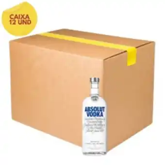 Carvalho Supermercado Caixa vodka absolut 1l com 12 und oferta