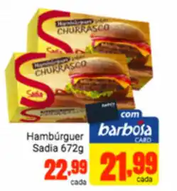 Barbosa Supermercados Hamburguer Sadia 672g oferta