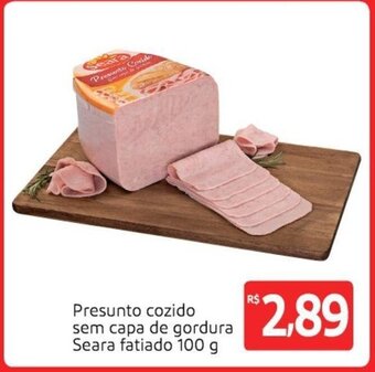 Extra Supermercado Presunto cozido sem capa de gordura Seara fatiado 100g oferta