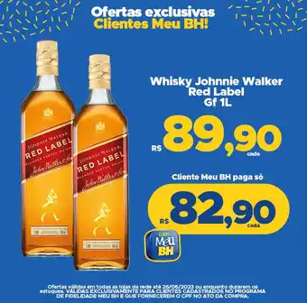 Supermercados BH Whisky Johnnie Walker Red Label Gf 1L oferta