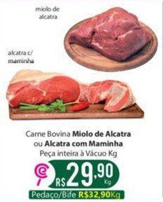 Comercial Esperança Carne Bovina Miolo de Alcatra ou Alcatra com Maminha Peça inteira à Vácuo Kg oferta