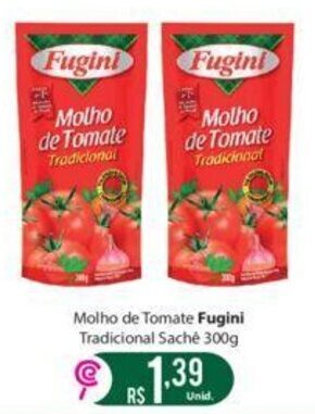 Molho de Tomate Fugini Tradicional Sachè 300g
