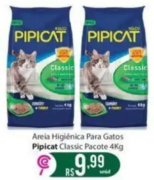 Comercial Esperança Areia Higiênica Para Gatos Pipicat Classic Pacote 4Kg oferta
