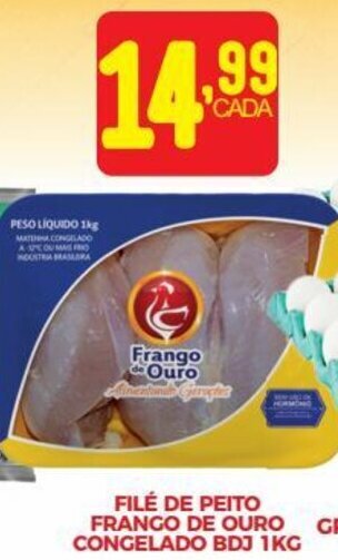 Fort Atacadista FILÉ DE PEITO FRANGO DE OURO CONGELADO BDJ 1KG oferta