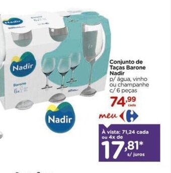 Carrefour Conjunto de Taças Barone Nadir oferta