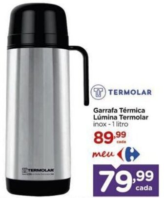 Garrafa Térmica Lúmina Termolar inox - 1 litro