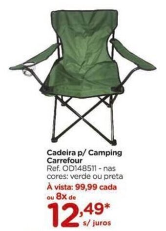 Carrefour Cadeira p/ Camping Carrefour oferta