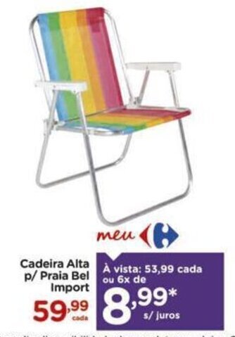 Carrefour Cadeira Alta p/ Praia Bel Import oferta