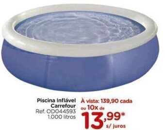 Carrefour Piscina Inflável Carrefour Ref. OD044593 1.000 litros oferta
