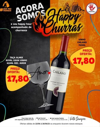 Bergamais Supermercados VINHO CHILANO 750ML oferta