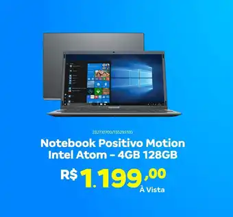 Magalu Notebook Positivo Motion Intel Atom - 4GB 128GB oferta