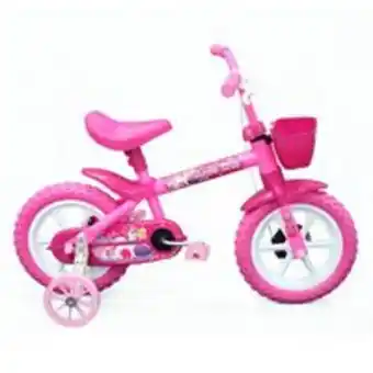 Novo Mundo Bicicleta infantil track arco íris aro-12 rosa oferta