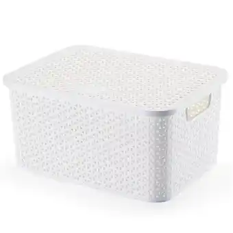 Pão de Açúcar Caixa organizadora mosaico com 16 litros - branco oferta