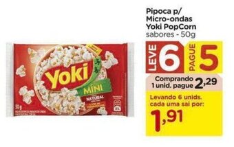 Carrefour Pipoca p/ Micro-ondas Yoki PopCorn sabores - 50g oferta