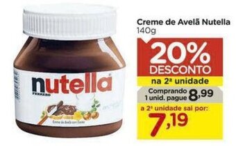 Carrefour Creme de Avelã Nutella 140g oferta