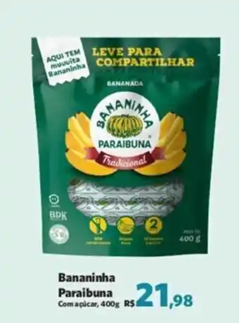 Bananinha Paraibuna Com açúcar, 400g