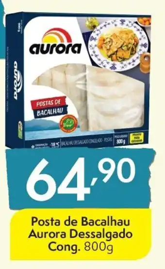 Master Supermercados Posta de Bacalhau Aurora Dessalgado Cong. 800g oferta