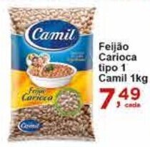 Rossi Supermercado Feijão Carioca tipo 1 Camil 1kg oferta
