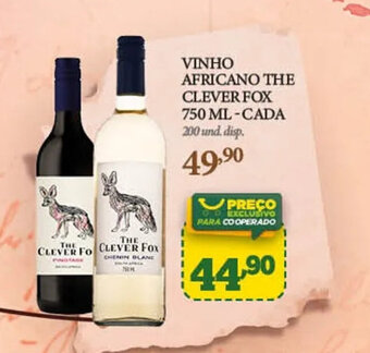 Cooper VINHO AFRICANO THE CLEVER FOX 750 ML-CADA 200 und. disp. oferta