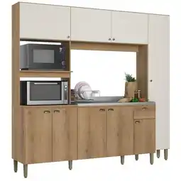 Benoit Cozinha compacta thb cm130 9 portas 1 gaveta 214x230x52cm oferta