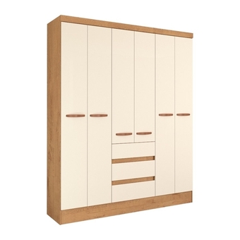 Benoit Guarda roupa / roupeiro barcellona 3650r athenas ne 6 portas 3 gavetas 202x164x45cm oferta