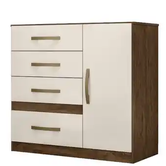 Cômoda moval 707391 vênus 1 porta 4 gavetas 93x97x4cm