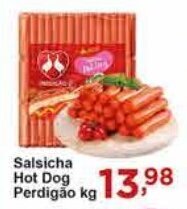 Rossi Supermercado Salsicha Hot Dog Perdigão kg oferta