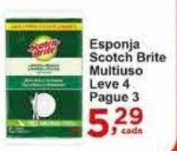 Esponja Scotch Brite Multiuso Leve 4 Pague 3