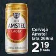 Rossi Supermercado Cerveja Amstel lata 269ml oferta