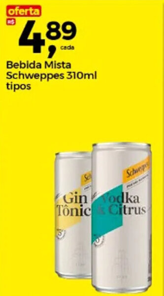 Frangolândia Bebida Mista Schweppes 310ml tipos oferta
