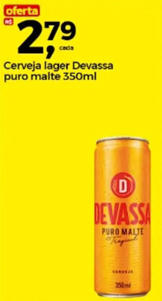 Frangolândia Cerveja lager Devassa puro malte 350ml oferta