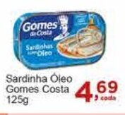 Rossi Supermercado Sardinha Óleo Gomes Costa 125g oferta