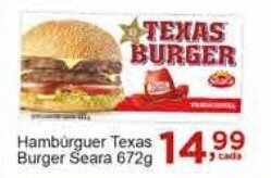 Rossi Supermercado Hambúrguer Texas Burger Seara 672g oferta