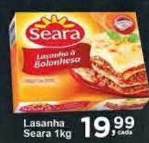 Rossi Supermercado Lasanha Seara 1kg oferta