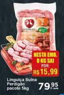 Rossi Supermercado Linguiça Suina Perdigão pacote 5kg oferta