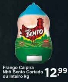 Frango Caipira Nho Bento Cortado ou Inteiro kg
