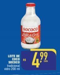Mercantil Rodrigues Leite de coco sococo 200ml oferta