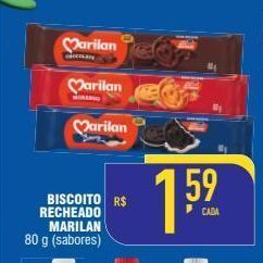 Mercantil Rodrigues Biscoito recheado marilan 80g oferta