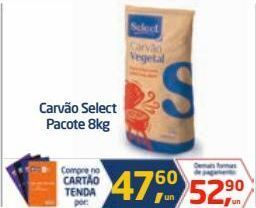 Tenda Atacado Carvão select pacote 8kg oferta